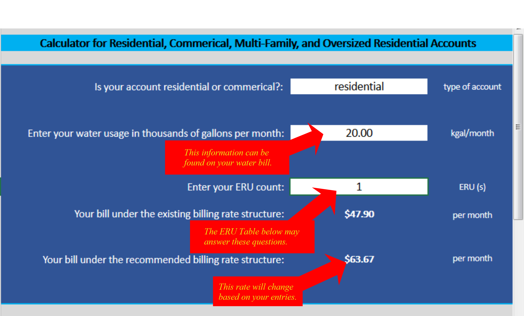 Official site of McCall, Idaho Water Rate Calculator