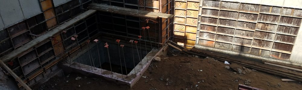 : View of the elevator pit