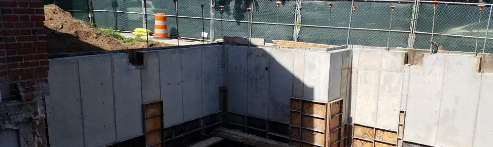 : Foundation walls poured and formed for the new Addition